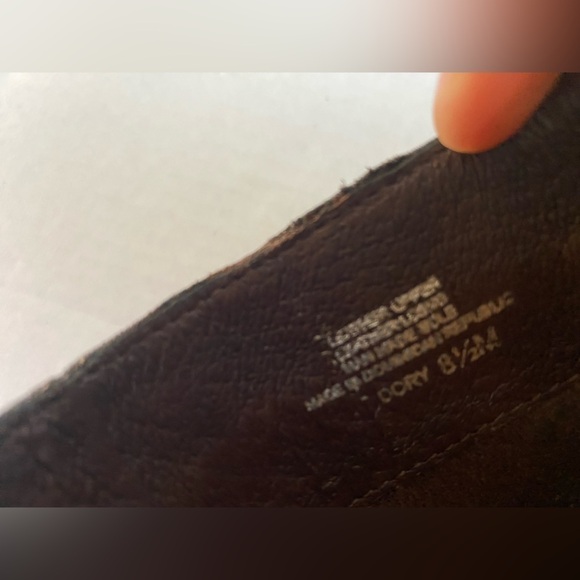 Nurture Dory Womens 8 1/2 M Clogs Mules Brown Metal Stud Leather 3" Heel Slip On - Picture 7 of 10